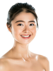 Obraz premium Young and beautiful asian hong kong chinese japanese korean girl transparent background