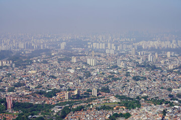 Fototapeta premium Cityspace of the Greater Sao Paulo large metropolitan area located in the Sao Paulo State in Brazil