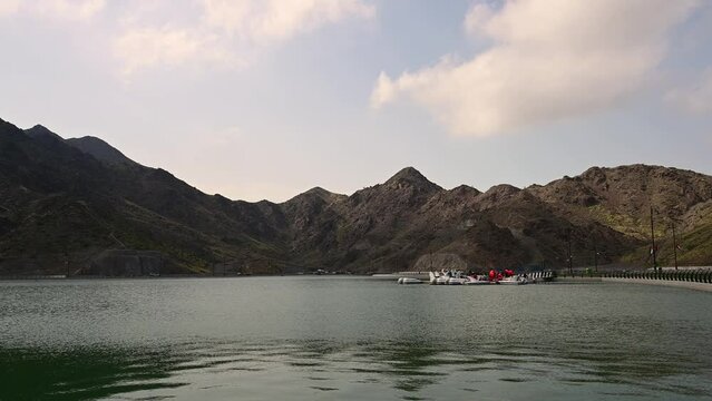 Beautiful Natural Water Resource in United Arab Emirates After Rainy Season