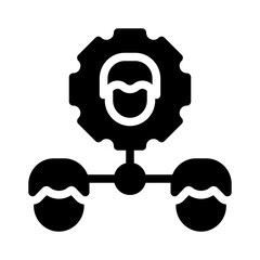teamwork glyph icon