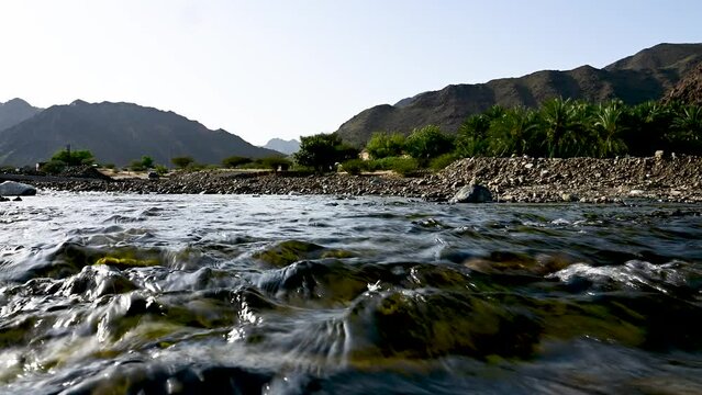 Beautiful Natural Water Resource in United Arab Emirates After Rainy Season