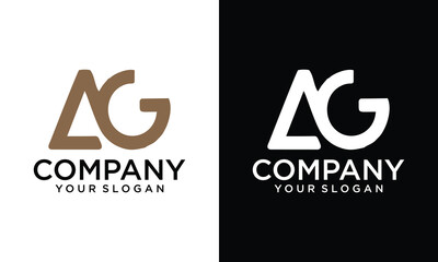 GA, AG, GA Abstract Letters Logo Monogram