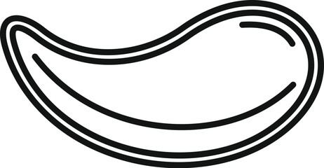 Minimalist line drawing of a banana, perfect for various design uses