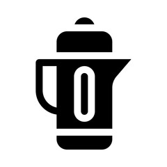 french press glyph icon