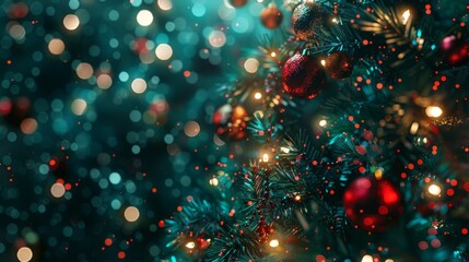 The christmas tree montage background