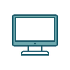 monitor icon vector design template simple and clean