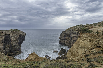 Rugged Cliffs and Ocean View at Cabo San Vicente, Portugal