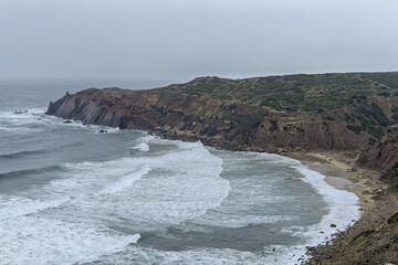 Rugged Cliffs and Ocean View at Cabo San Vicente, Portugal