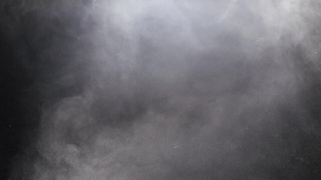 Mist and smoke atmosphere on Dark grunge wall texture, video background.
