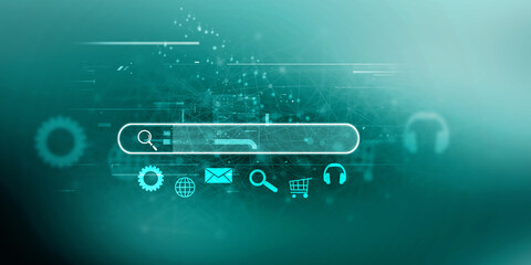 2D illustration Digital Abstract Business Networking background