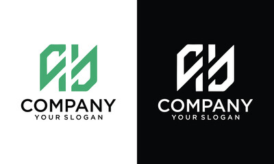 letter S and B monogram square shape logo