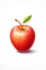 apple, red apple. cartoon drawing