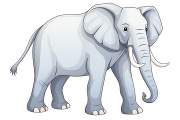 Fototapeta premium elephant, large elephant. cartoon drawing