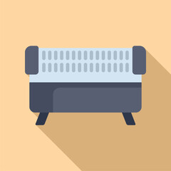 Vector graphic of a contemporary sofa design with a minimalist aesthetic and shadow detail