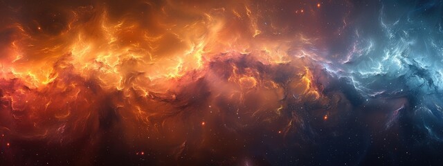 Fototapeta premium Universal expanse - cosmos filled with galaxies, illustrating the boundless beauty and intricacies of the universe, inviting a deeper understanding of the celestial realms
