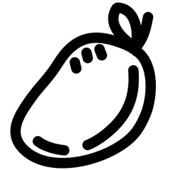 Icons line design graphic vector draw food vegetable