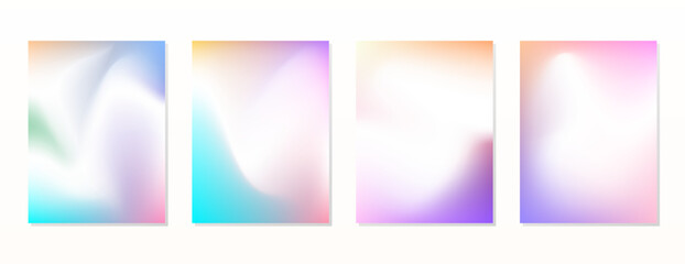 Fototapeta premium SET SOFT GRADIENT LIQUID COLOR. POSTER BACKGORUND DESIGN VECTOR TEMPLATE GOOD FOR POSTER, WALLPAPER, COVER, FRAME, FLYER, SOCIAL MEDIA, GREETING CARD