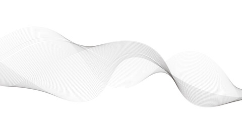 Gray and white abstract background with flowing particles. Digital future technology concept.Abstract colorful curved lines on white paper background. Abstract wave line for banner, template, walpaper