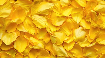 Close up of yellow flower petals on a floral backdrop