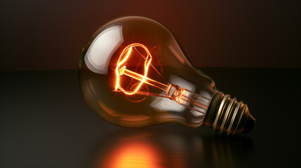 An illuminated or glowing lightbulb on a dark background with data and information analysis. The bulb represents new ideas, innovation, creativity, understanding, knowledge, and inspiration. Glowing. 
