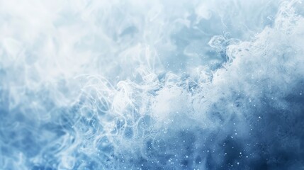 Fototapeta premium Abstract wintery background featuring liquid-like blue and white textures and a glowing light backdrop