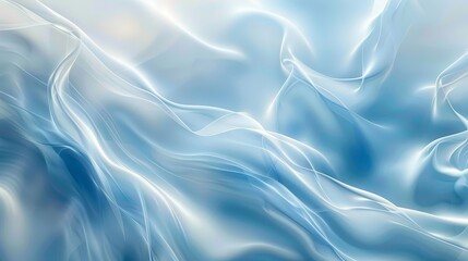 Obraz premium Frosty wallpaper with smooth blue and white lines shimmering light effects and icy textures backdrop