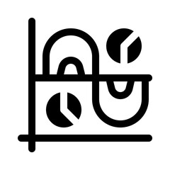 analytics glyph icon