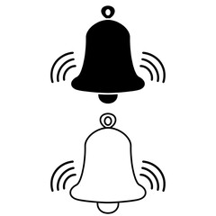 Bell vector icon. Toller icon. Vector flat sign.