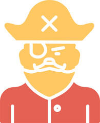 Male Pirate Vector Icon