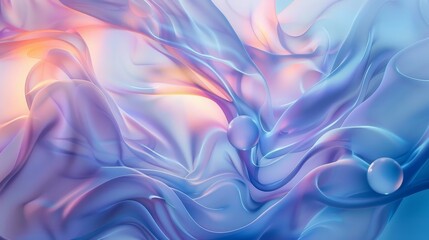 Fototapeta premium Gradient blues and purples with glowing orbs and subtle snowdrift texture in a cool-toned wallpaper backdrop