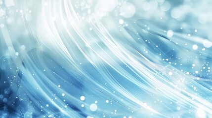 Obraz premium Abstract wallpaper with blue and white lines glowing highlights and delicate bokeh effect backdrop