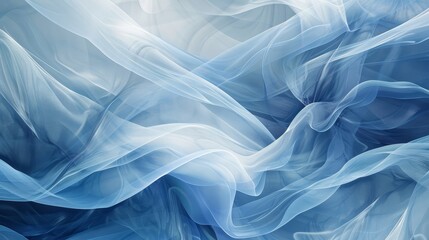 Obraz premium Flowing blue lines with crystalline patterns and light shimmer in a frosty abstract wallpaper backdrop