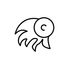 hockey sticks line icon