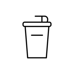 water bottle line icon
