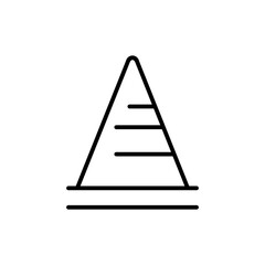 traffic cone line icon