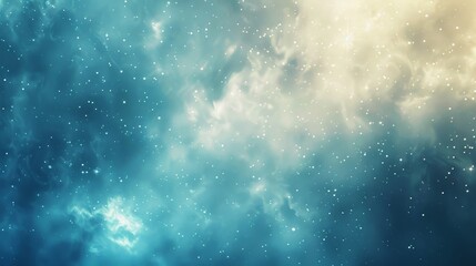 Cool-toned wallpaper with smooth gradients crystalline patterns and glowing stars backdrop