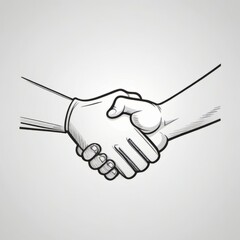 Fototapeta premium Handshake between two people, digital