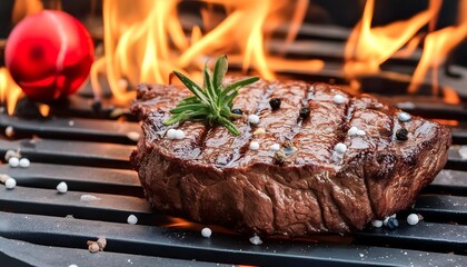 grilled meat on the grill