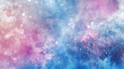 Abstract wallpaper featuring gradient blues and pinks ethereal light rays and snowy overlay in a frosty theme backdrop