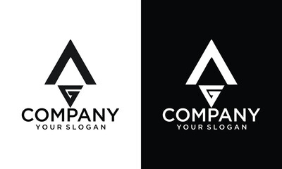 AG logo design. Vector illustration.