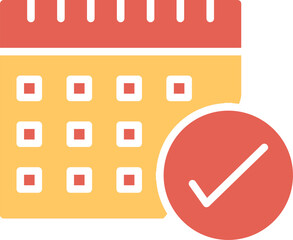 Marked Calendar Vector Icon