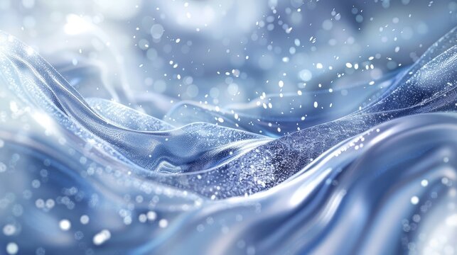 Abstract background featuring cobalt blue and silver patterns glowing highlights and misty effect in a wintery theme backdrop