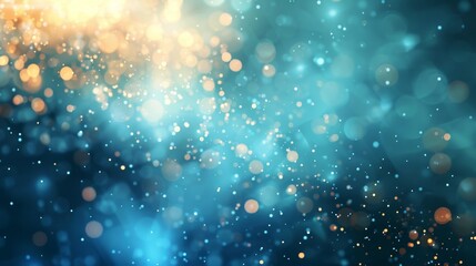 Abstract background featuring blue and teal textures light particles and luminous glow in a winter essence theme backdrop