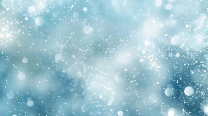 Fototapeta premium Winter-themed background with pastel blues and whites bokeh effects and dreamy star-like lights backdrop