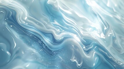 Obraz premium Abstract background featuring swirling blue white and silver forms glistening highlights and subtle textures backdrop