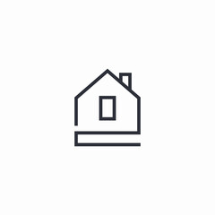 Real estate logo. Real estate vector, icon, symbol, illustration, clipart design. Editable real estate line art design.