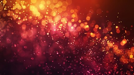 Obraz premium Gradient from burgundy to sienna with light trails and glowing dots backdrop