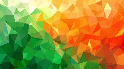 Fototapeta premium green and orange colors, vector illustration of a low poly background, a lowpoly geometric texture, and a polygonal pattern, flat design
