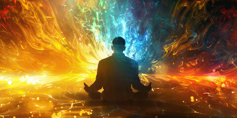 Radiating Pain: The Spreading, Radiating Sensation of Pain - Visualize a scene where pain radiates from a central point, spreading outwards and affecting surrounding areas