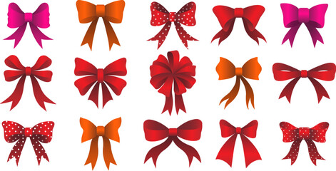 Obraz premium Red dotted bow ties